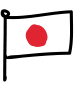 風にはためく日本国旗