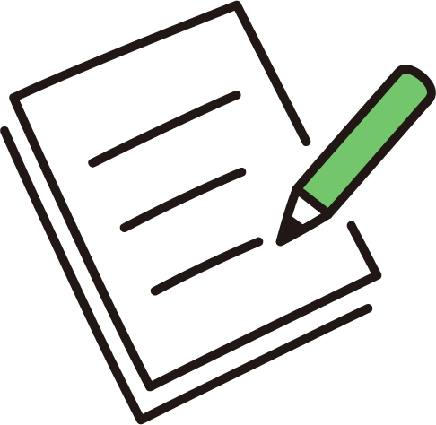 メモとペンのイラスト