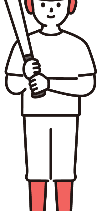 野球少年のイラスト