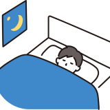 ベッドで眠る男性
