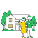 家を購入した人のイラスト