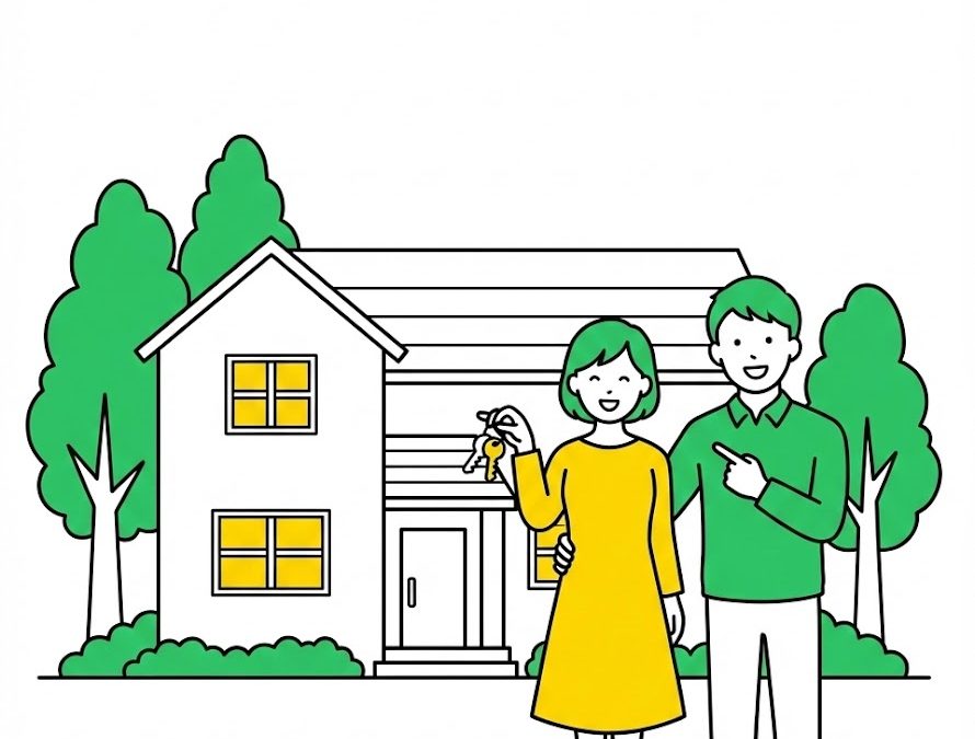 家を購入した人のイラスト