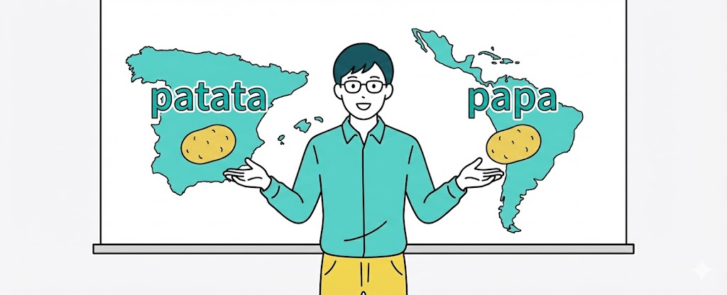 ジャガイモを解説する講師のイメージ